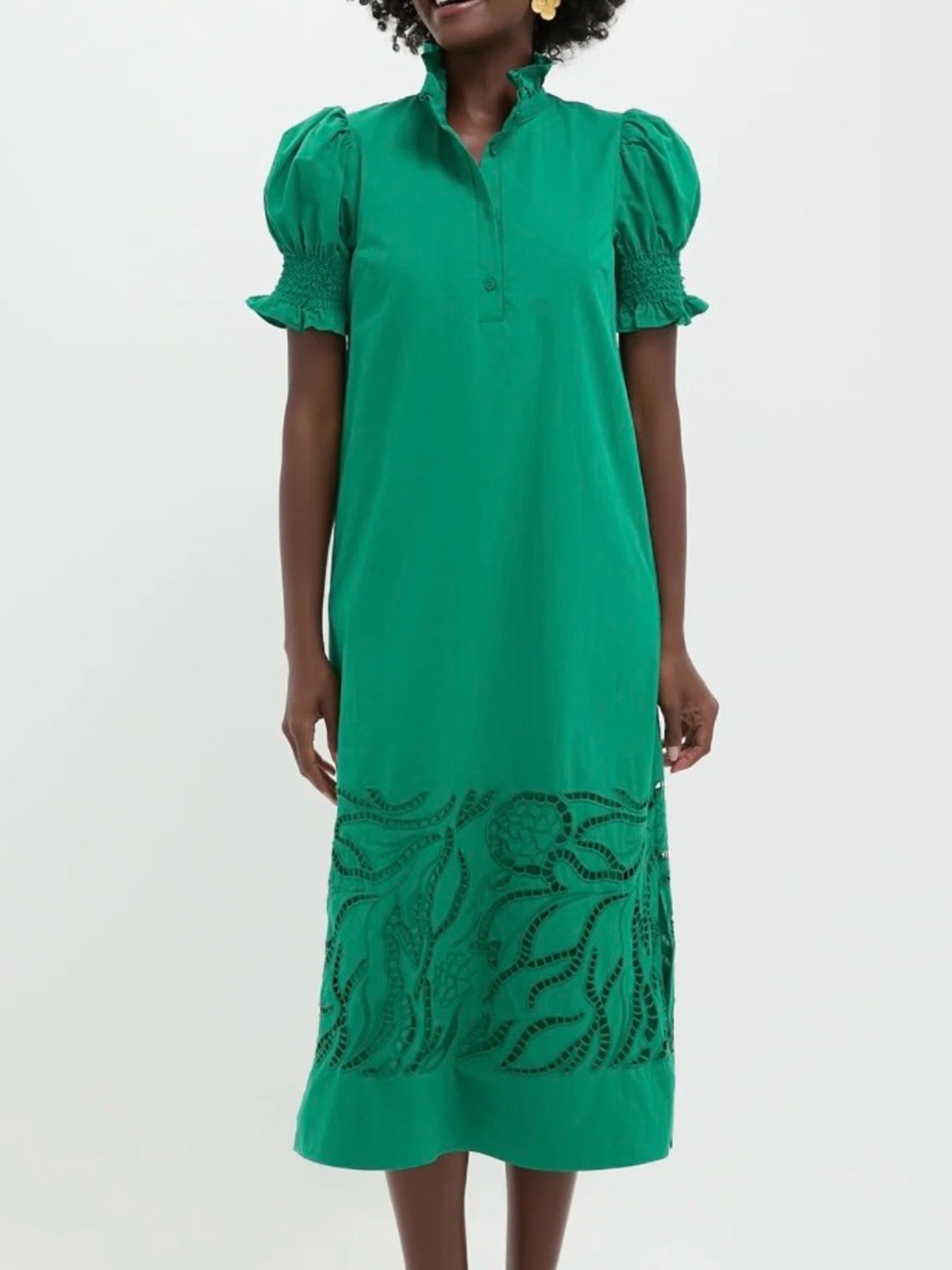 Hyacinth House Emerald Green Eliza Midi Dress